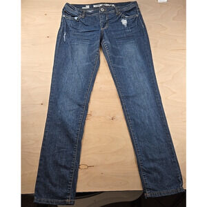 MOSSIMO Women's Distressed Skinny Jeans Size 9 Low Rise Denim Jeans